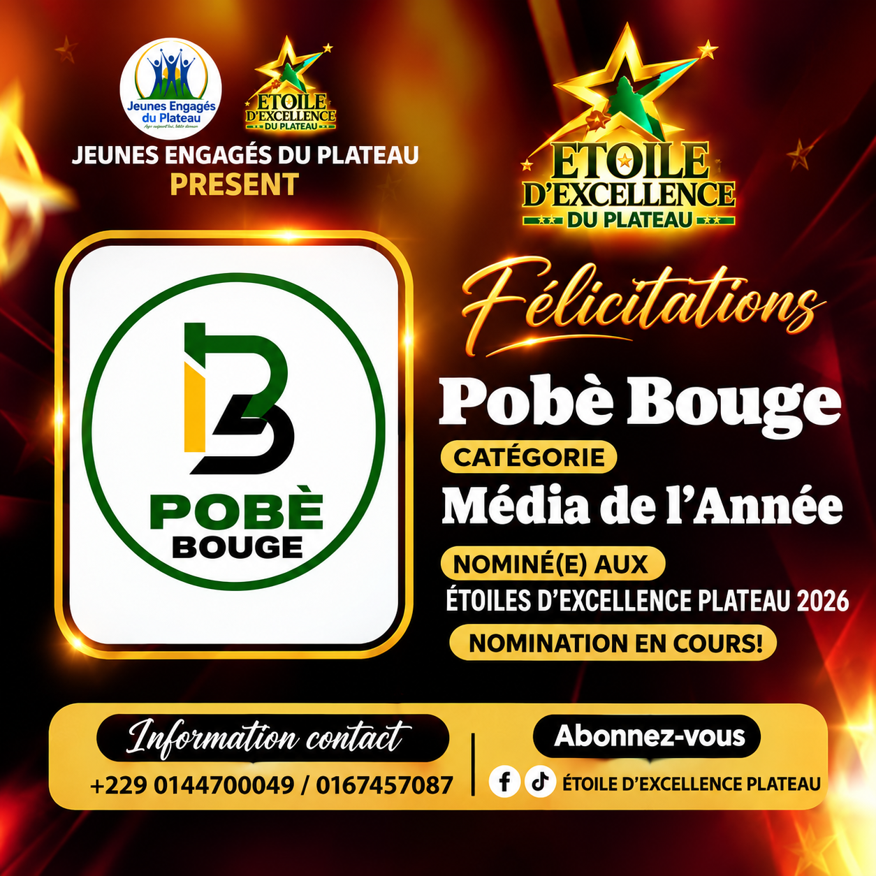 Pobè bouge